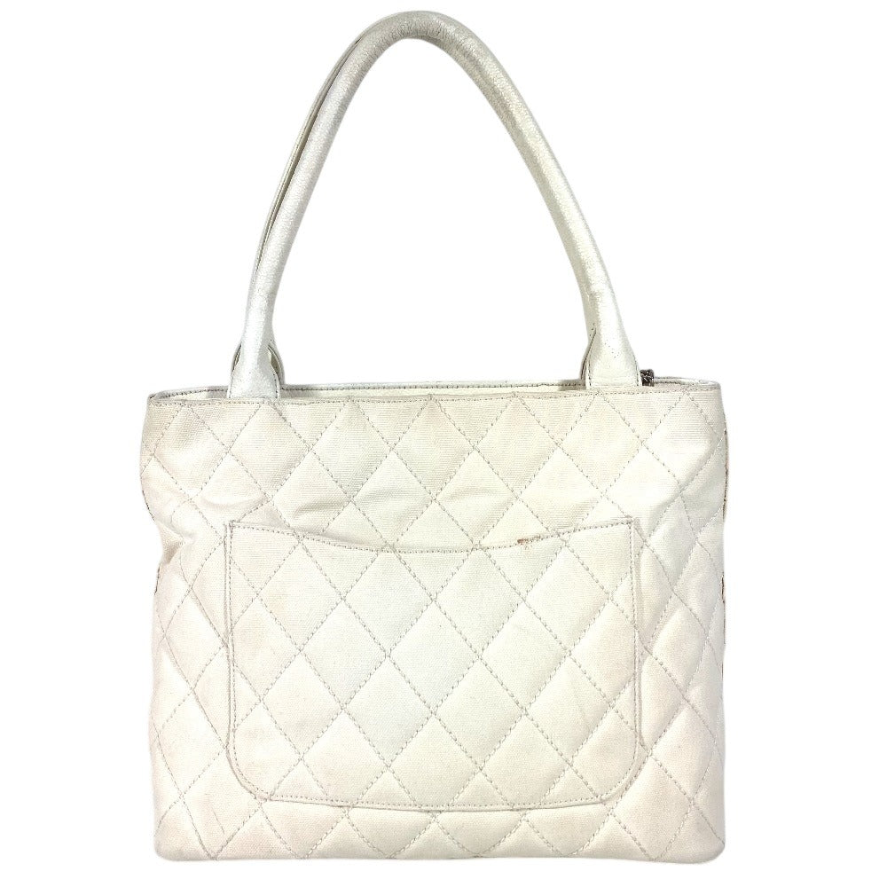 CHANEL CC Coco Mark Logo Quilted Matelasse Reissue Tote Bag with Fringe and Tassel, Shoulder Bag, 9618***, Leather/Canvas, Unisex, White