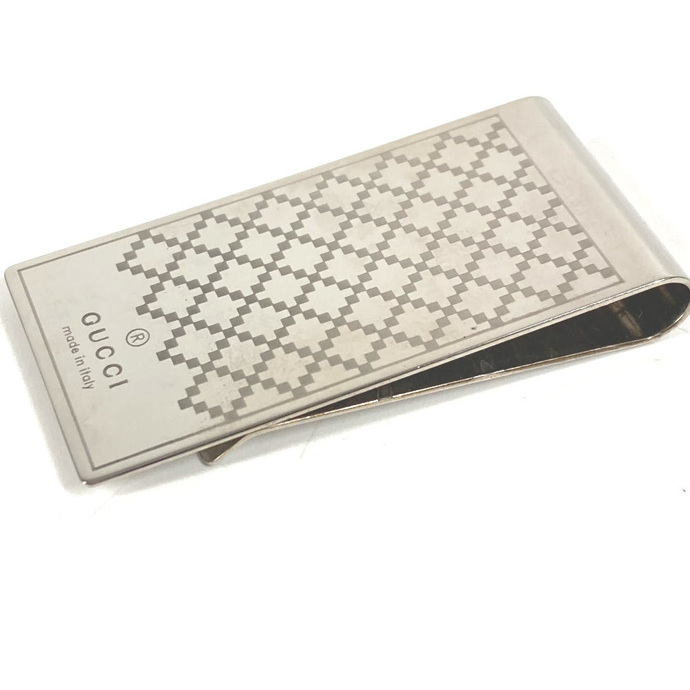 GUCCI Wallet Logo Bill Clip Money Clip SV925 Unisex Silver
