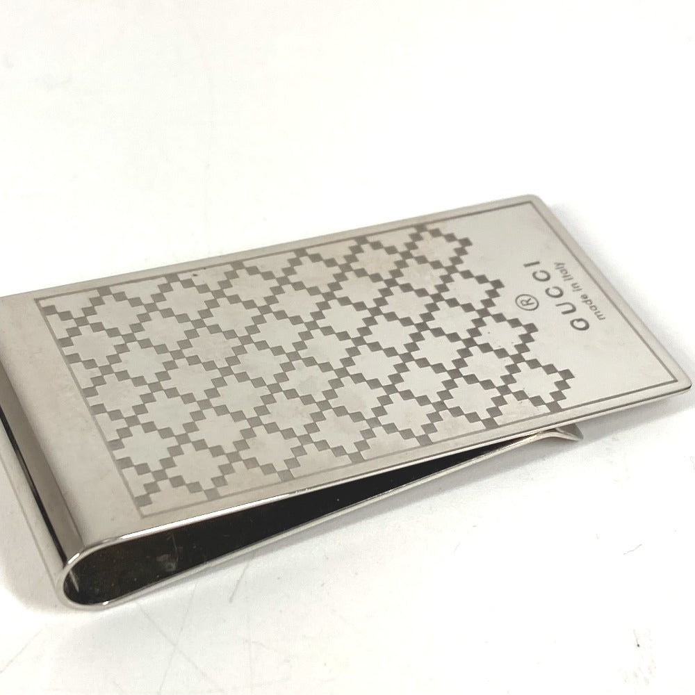 GUCCI Wallet Logo Bill Clip Money Clip SV925 Unisex Silver