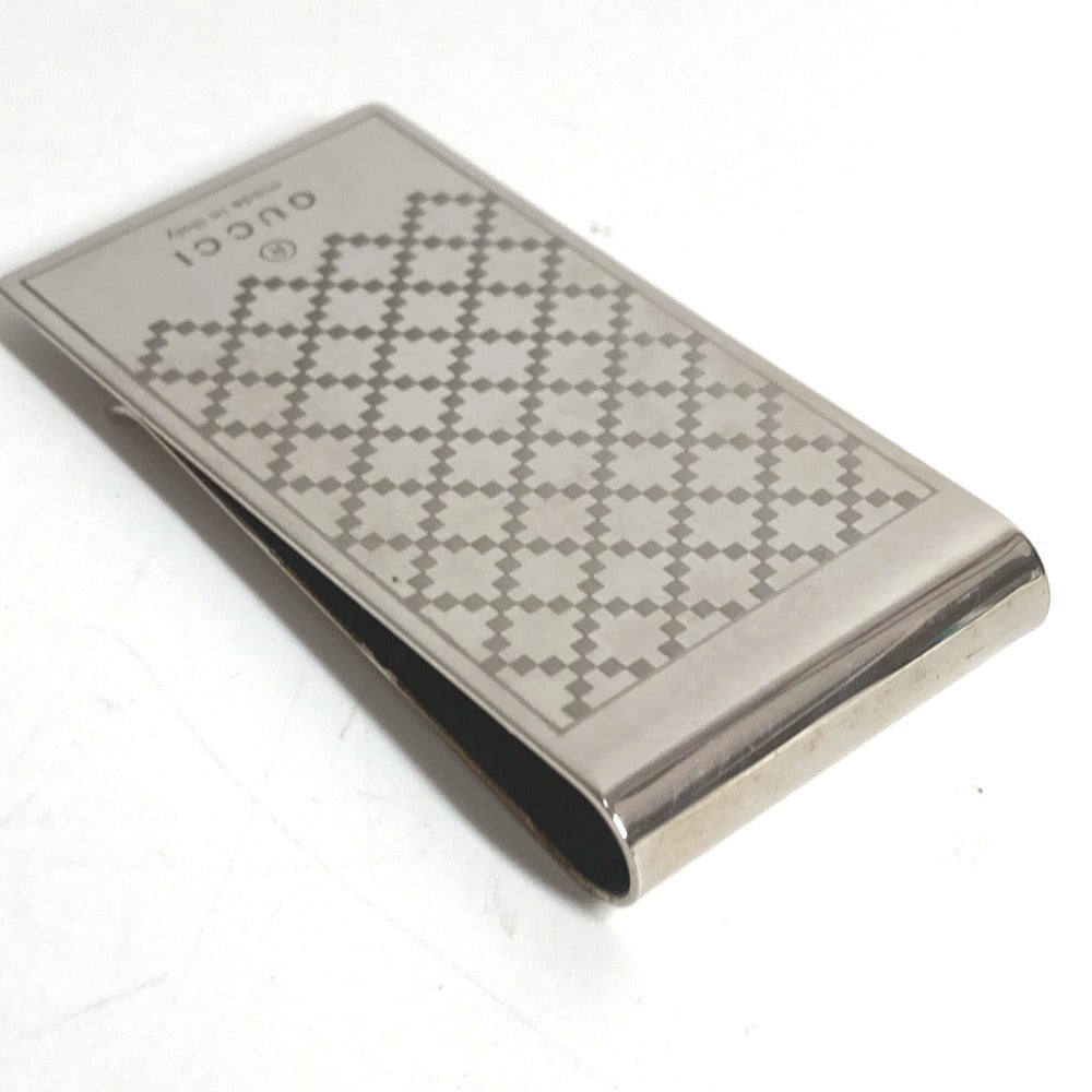 GUCCI Wallet Logo Bill Clip Money Clip SV925 Unisex Silver