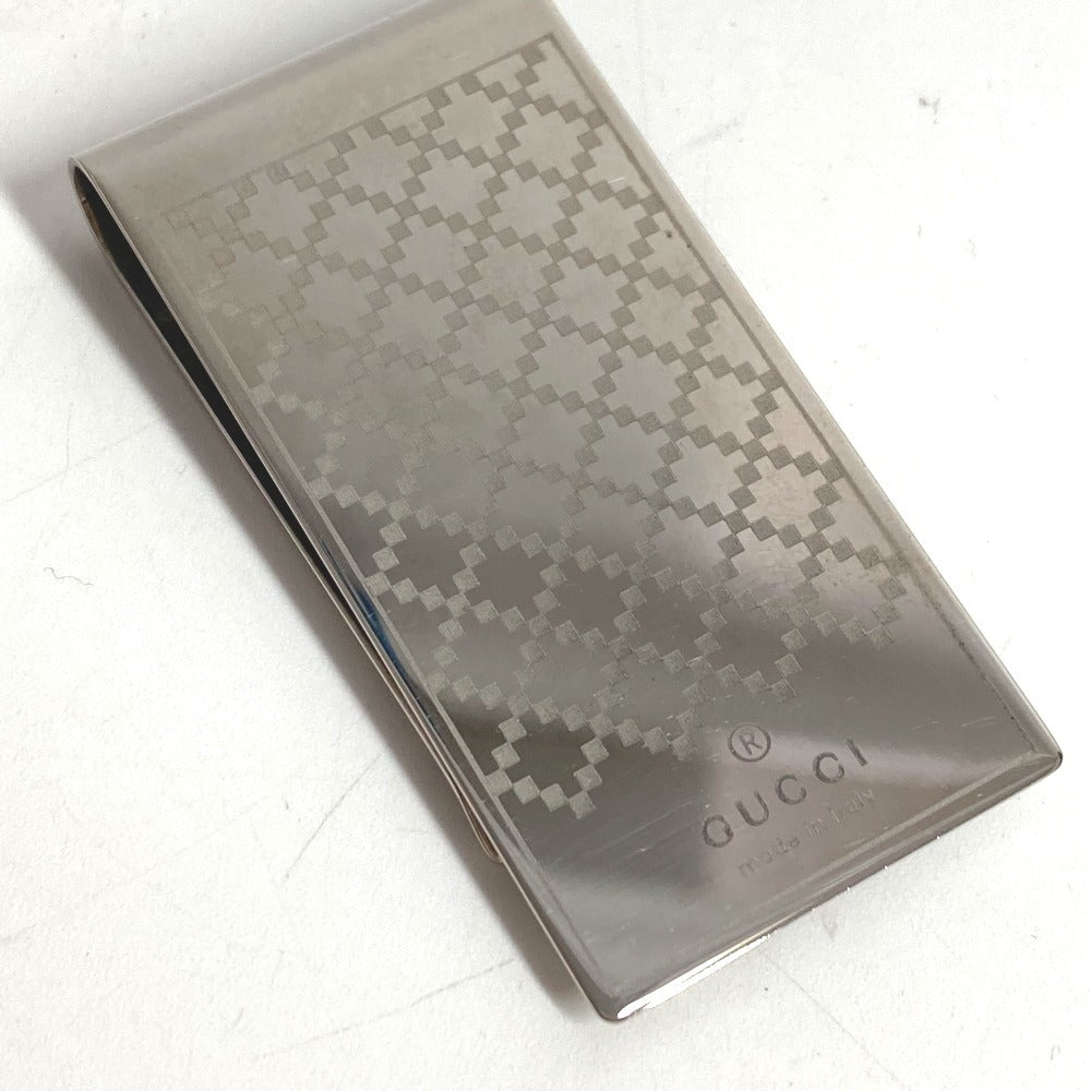 GUCCI Wallet Logo Bill Clip Money Clip SV925 Unisex Silver