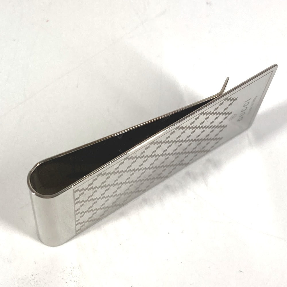 GUCCI Wallet Logo Bill Clip Money Clip SV925 Unisex Silver