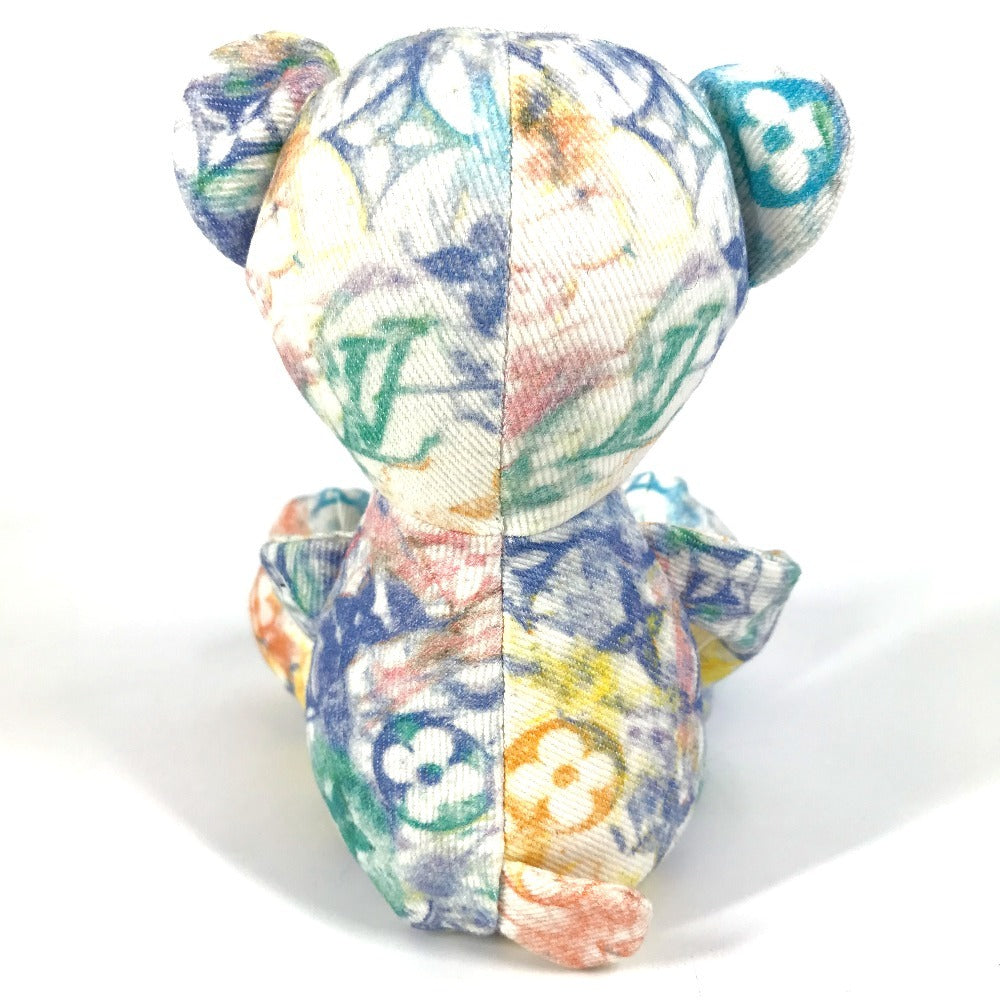 LOUIS VUITTON GI0502 Teddy Bear Monogram Pastel "Dudurui" Doll Bear Interior Object Plush Cotton Women's Multicolor