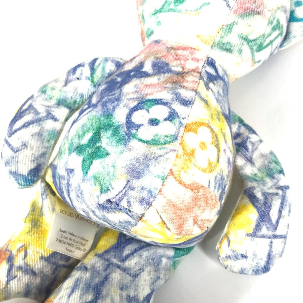 LOUIS VUITTON GI0502 Teddy Bear Monogram Pastel "Dudurui" Doll Bear Interior Object Plush Cotton Women's Multicolor