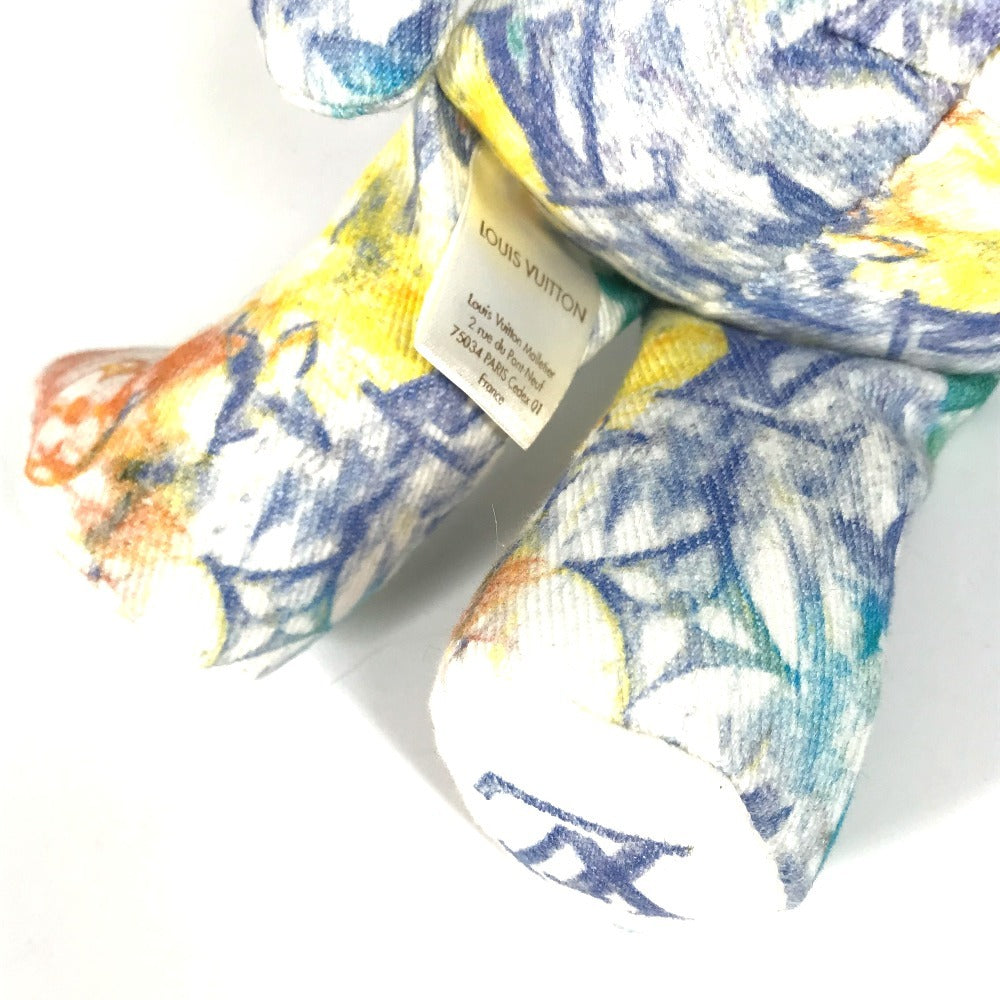 LOUIS VUITTON GI0502 Teddy Bear Monogram Pastel "Dudurui" Doll Bear Interior Object Plush Cotton Women's Multicolor