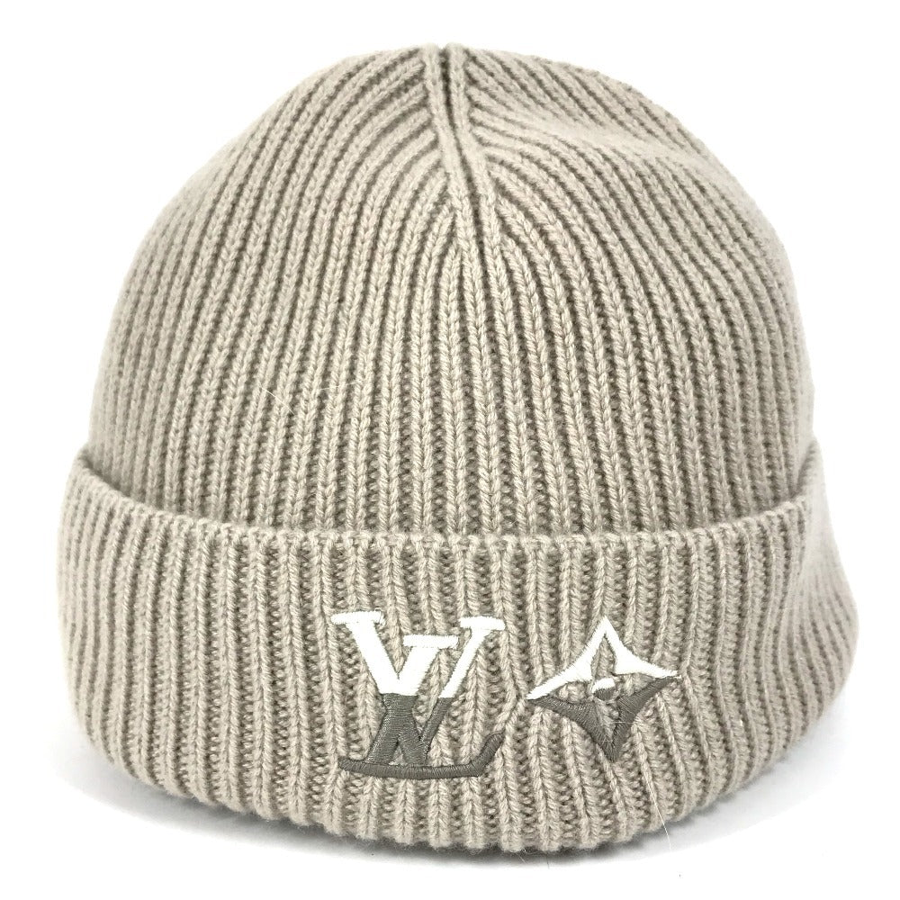 LOUIS VUITTON M77196 Beanie - LV Dual Beanie Hat, Knit Cap, Cashmere, Unisex, Greige/Gray
