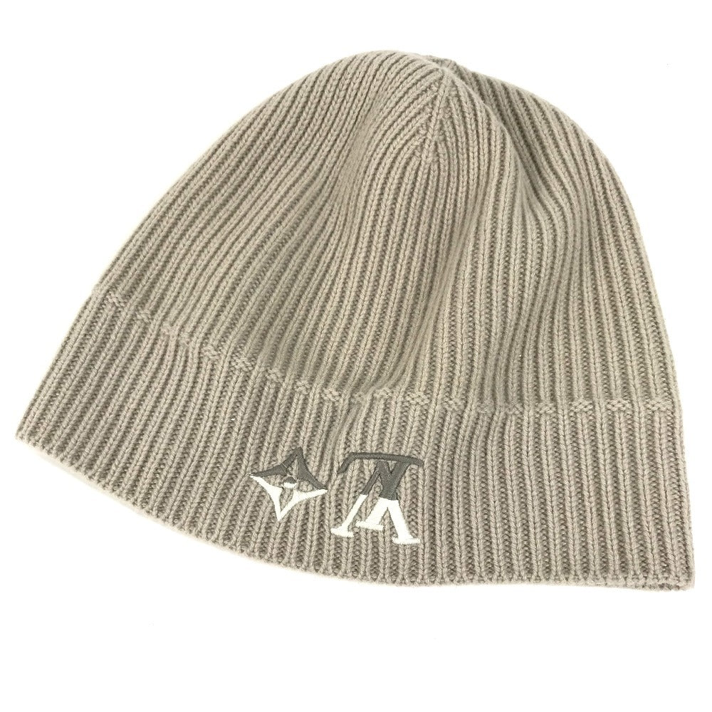 LOUIS VUITTON M77196 Beanie - LV Dual Beanie Hat, Knit Cap, Cashmere, Unisex, Greige/Gray