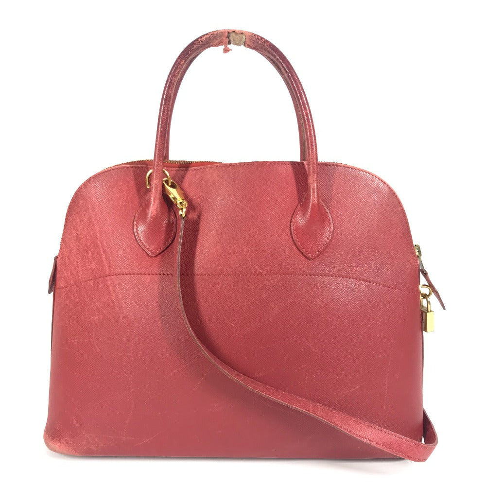 HERMES 斜め掛け ボリード35 ボリード 35 2WAYバッグ ショルダーバッグ カバン ハンドバッグ クシュベル レディース レッド
