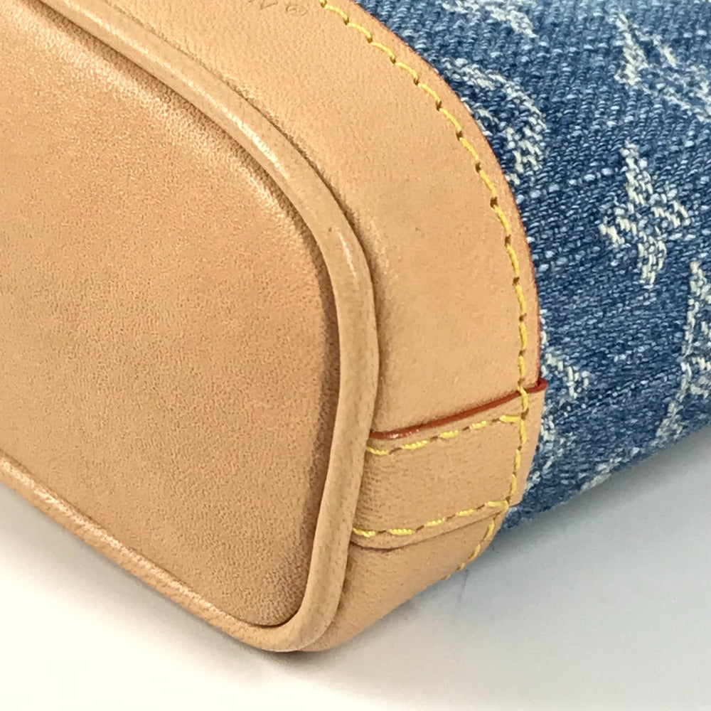 LOUIS VUITTON M01700 モノグラムデニム ミクロノエ バッグチャーム バケツ ばけつ バッグ キーホルダー モノグラムデニムキャンバス ユニセックス ブルー