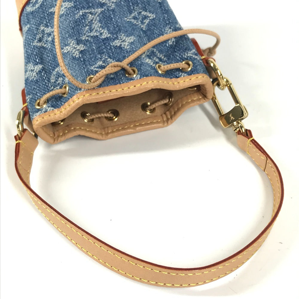 LOUIS VUITTON M01700 モノグラムデニム ミクロノエ バッグチャーム バケツ ばけつ バッグ キーホルダー モノグラムデニムキャンバス ユニセックス ブルー