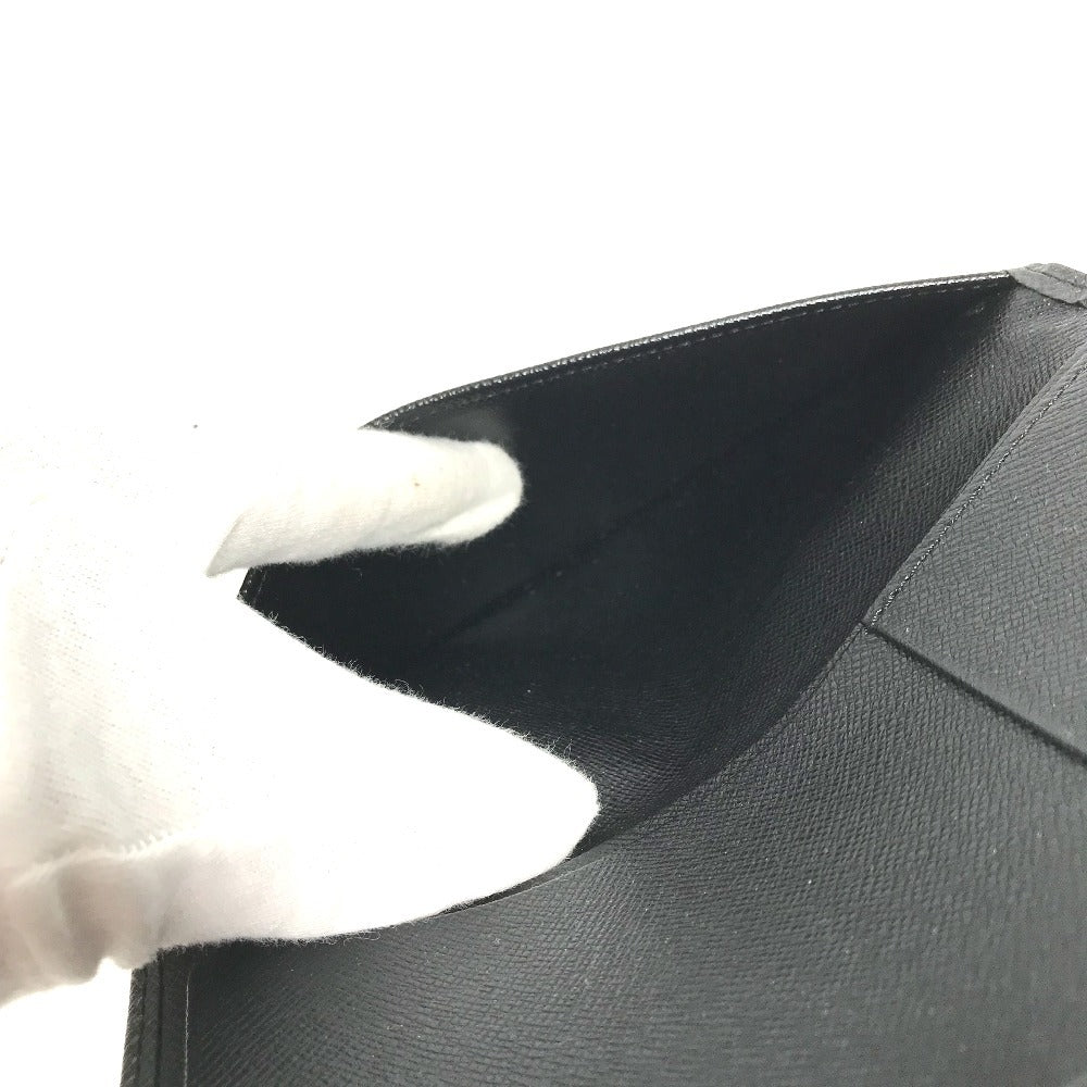 LOUIS VUITTON M30392 Taiga Porte-Valeur Carte Credit Long Wallet, Bifold, Taiga Leather, Unisex, Ardoise, Black