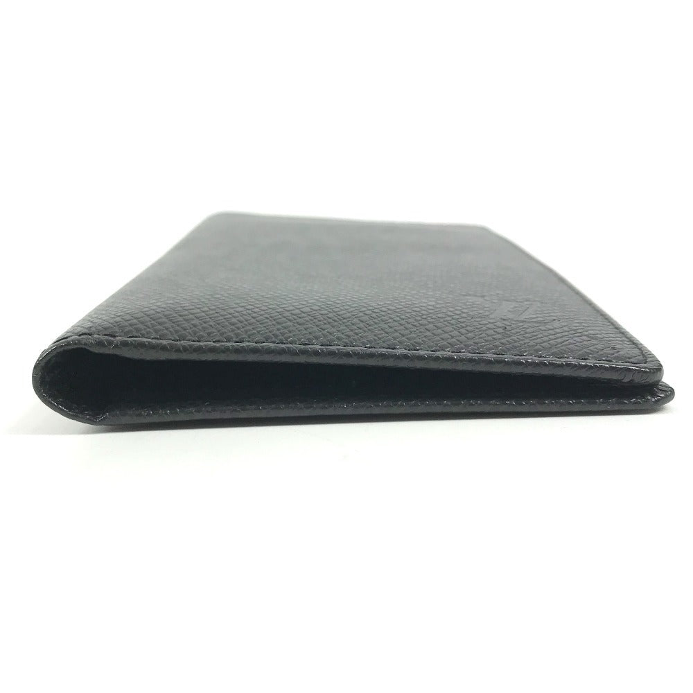 LOUIS VUITTON M30392 Taiga Porte-Valeur Carte Credit Long Wallet, Bifold, Taiga Leather, Unisex, Ardoise, Black