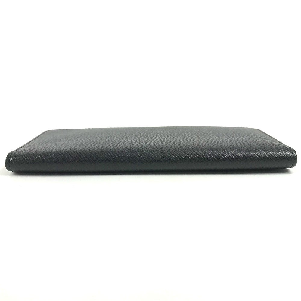 LOUIS VUITTON M30392 Taiga Porte-Valeur Carte Credit Long Wallet, Bifold, Taiga Leather, Unisex, Ardoise, Black