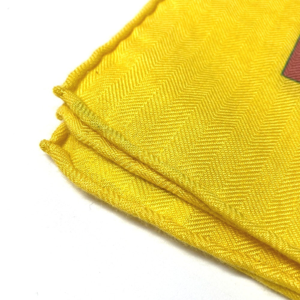 HERMES Pellier Carre Jean 140 Shawl/Scarf, Large, Cashmere, Unisex, Multicolor
