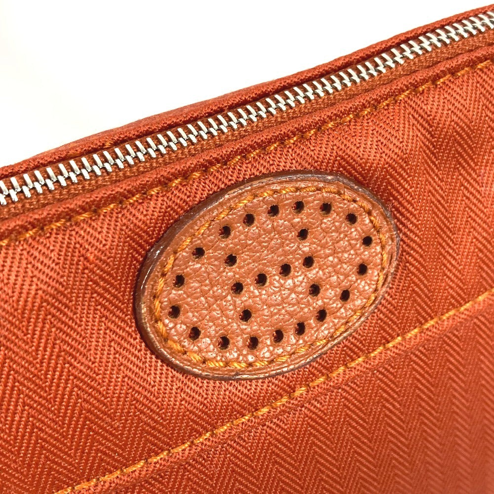 HERMES ショルダーバッグ カバン ボリード サンチュール ゴルフ ポーチ Hロゴ パンチング エブリン ウエストバッグ コットン ユニセックス オレンジ