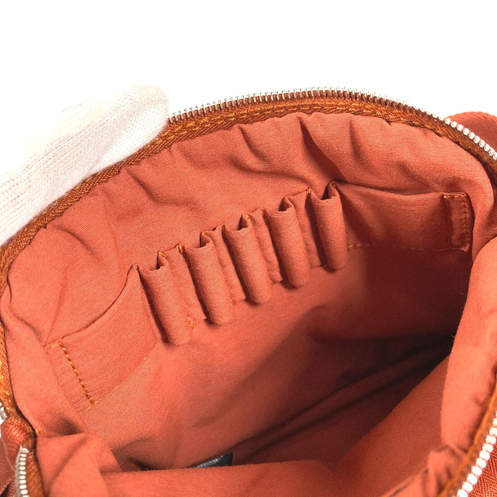 HERMES ショルダーバッグ カバン ボリード サンチュール ゴルフ ポーチ Hロゴ パンチング エブリン ウエストバッグ コットン ユニセックス オレンジ