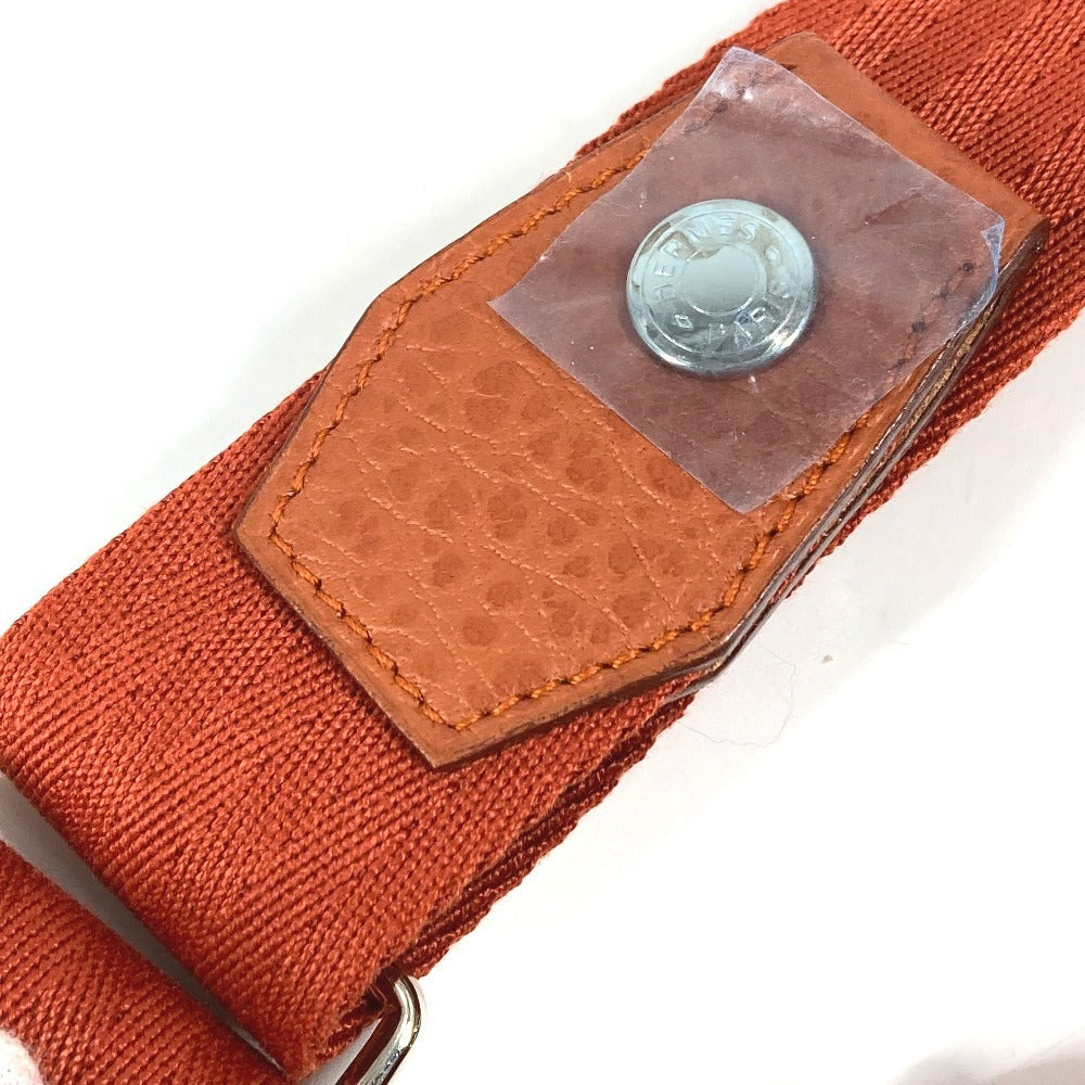 HERMES ショルダーバッグ カバン ボリード サンチュール ゴルフ ポーチ Hロゴ パンチング エブリン ウエストバッグ コットン ユニセックス オレンジ