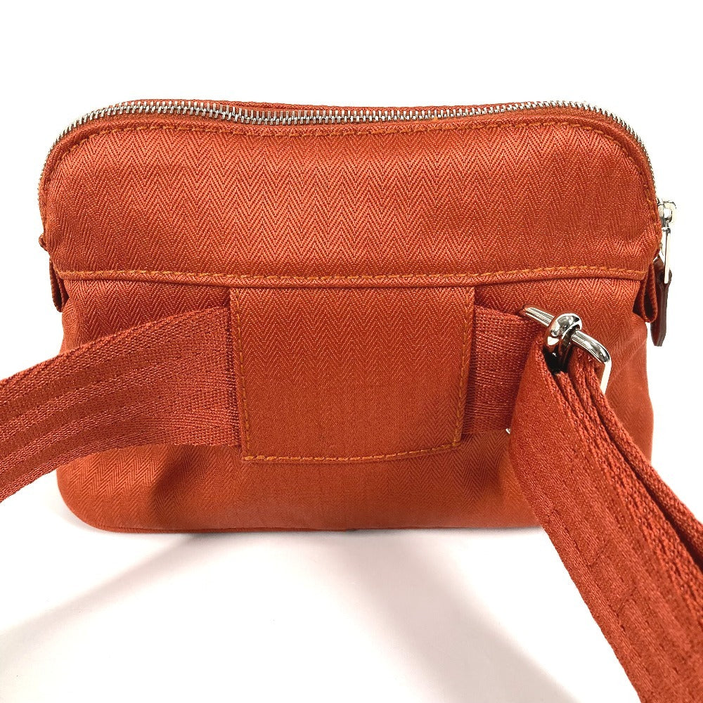 HERMES ショルダーバッグ カバン ボリード サンチュール ゴルフ ポーチ Hロゴ パンチング エブリン ウエストバッグ コットン ユニセックス オレンジ