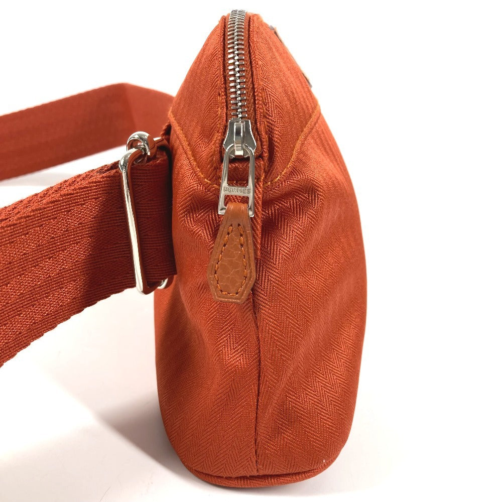 HERMES ショルダーバッグ カバン ボリード サンチュール ゴルフ ポーチ Hロゴ パンチング エブリン ウエストバッグ コットン ユニセックス オレンジ