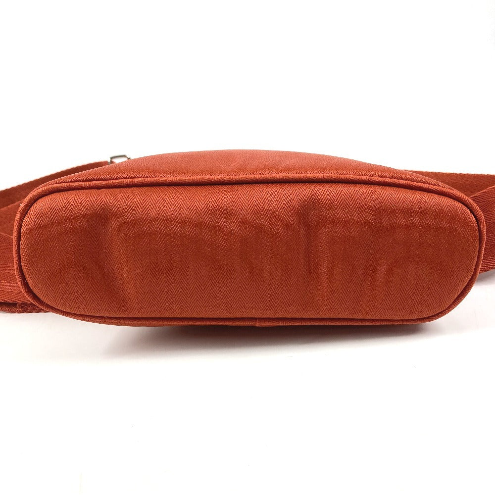 HERMES ショルダーバッグ カバン ボリード サンチュール ゴルフ ポーチ Hロゴ パンチング エブリン ウエストバッグ コットン ユニセックス オレンジ