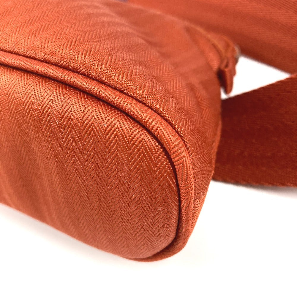 HERMES ショルダーバッグ カバン ボリード サンチュール ゴルフ ポーチ Hロゴ パンチング エブリン ウエストバッグ コットン ユニセックス オレンジ