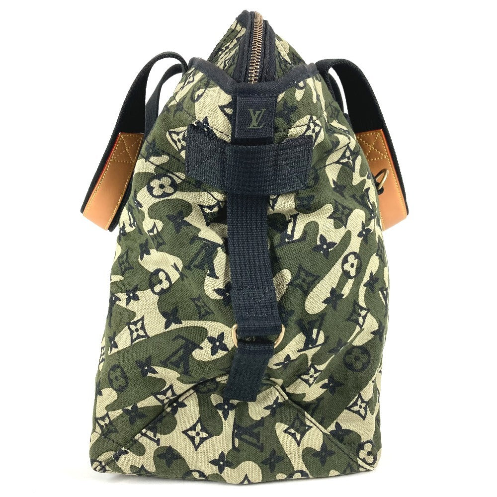 LOUIS VUITTON M95783 モノグラムモフラージュ 迷彩 カモフラ 村上隆 トレイ カバン トートバッグ ボストンバッグ 肩掛け ショルダーバッグ レザー/キャンバス ユニセックス モノグラムフラージュ グリーン