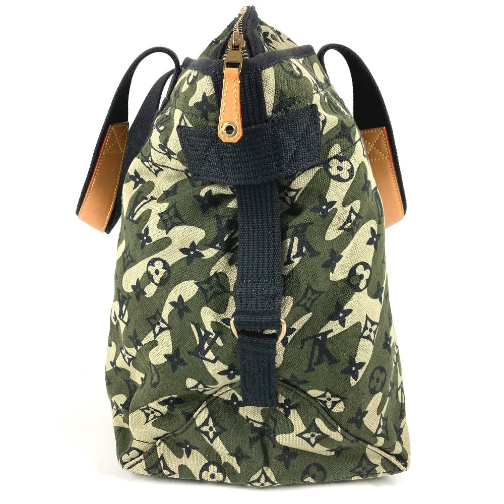 LOUIS VUITTON M95783 モノグラムモフラージュ 迷彩 カモフラ 村上隆 トレイ カバン トートバッグ ボストンバッグ 肩掛け ショルダーバッグ レザー/キャンバス ユニセックス モノグラムフラージュ グリーン