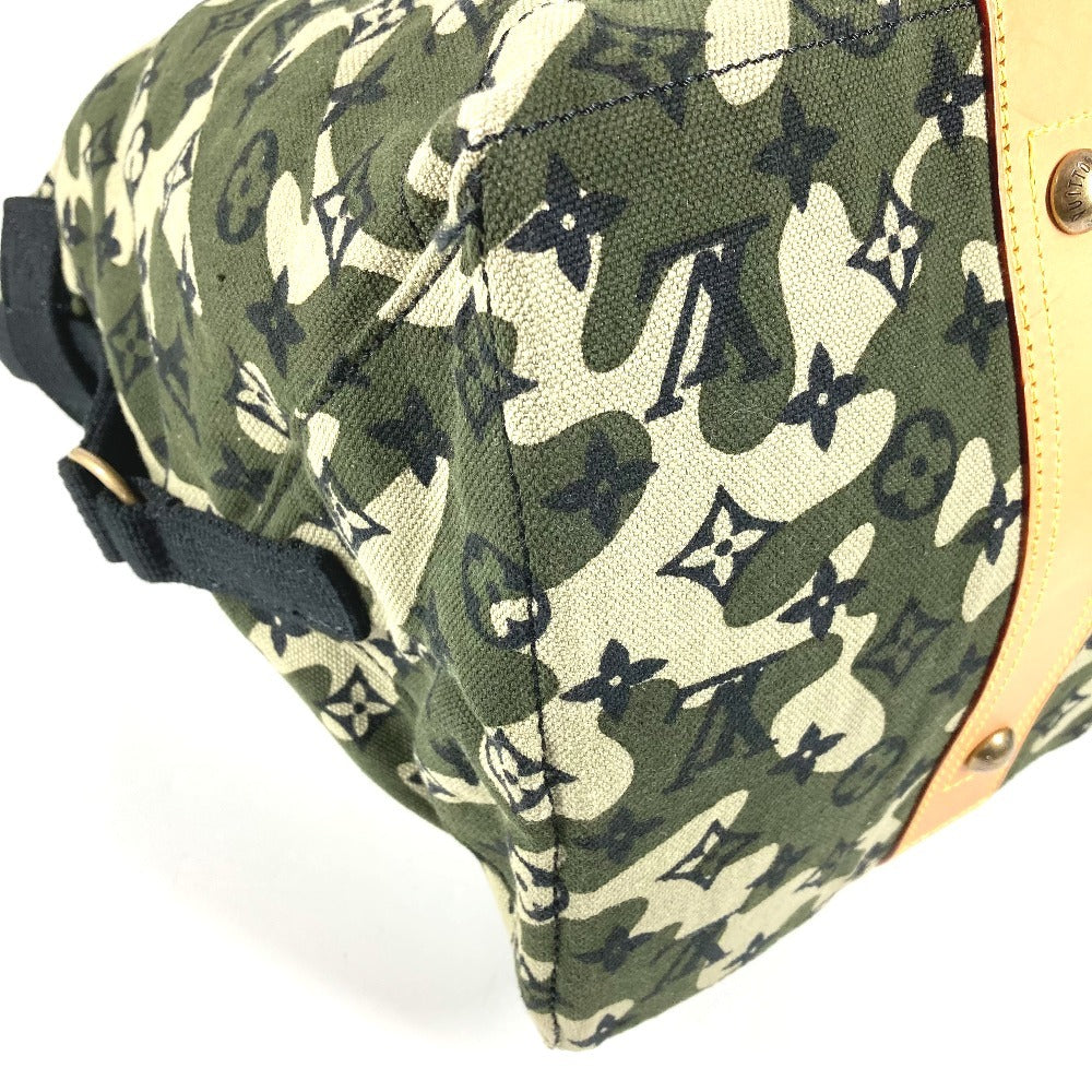 LOUIS VUITTON M95783 モノグラムモフラージュ 迷彩 カモフラ 村上隆 トレイ カバン トートバッグ ボストンバッグ 肩掛け ショルダーバッグ レザー/キャンバス ユニセックス モノグラムフラージュ グリーン