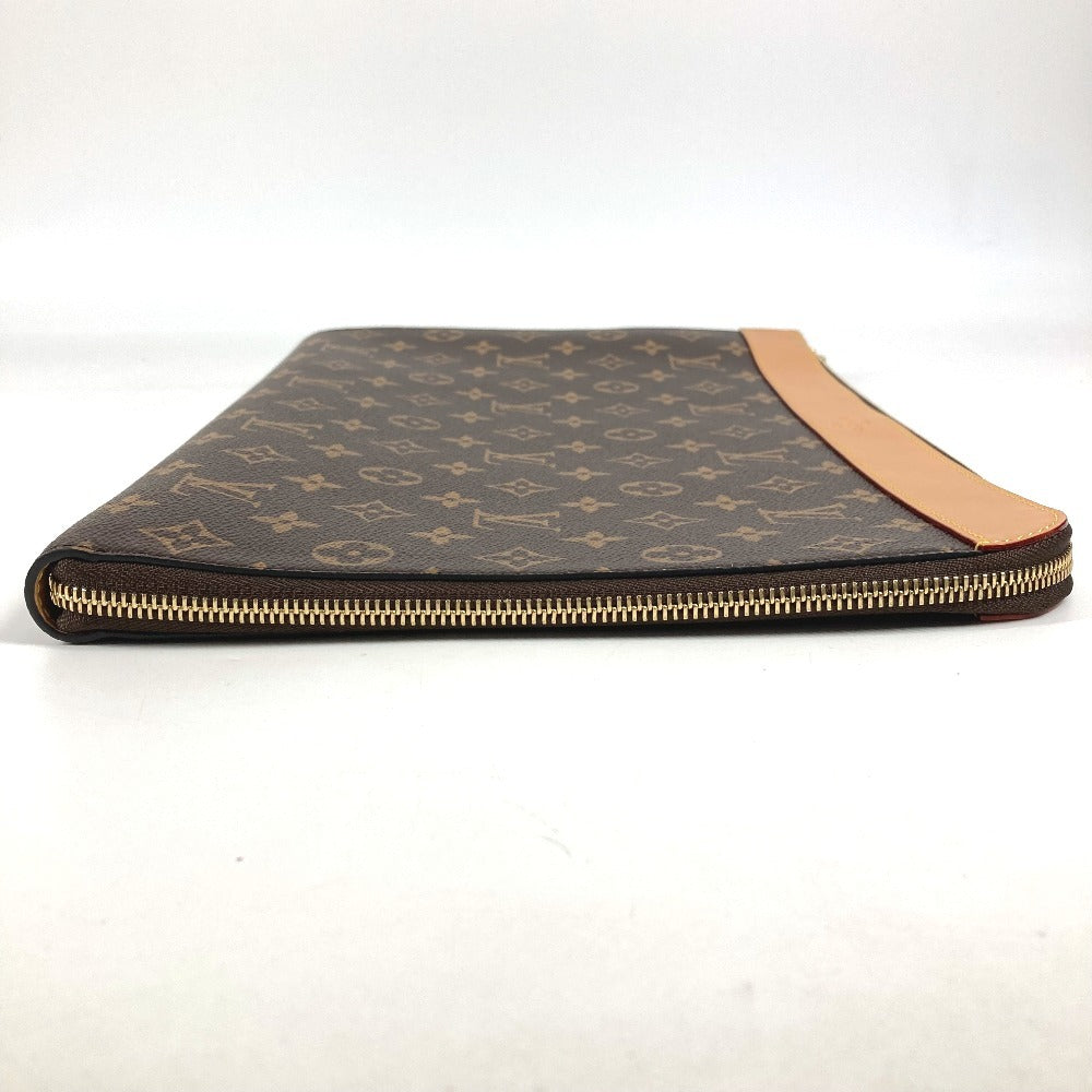 LOUIS VUITTON M82540 モノグラム ポシェット・ジュール カバン ポーチ セカンドバッグ L字ファスナー クラッチバッグ モノグラムキャンバス ユニセックス ブラウン