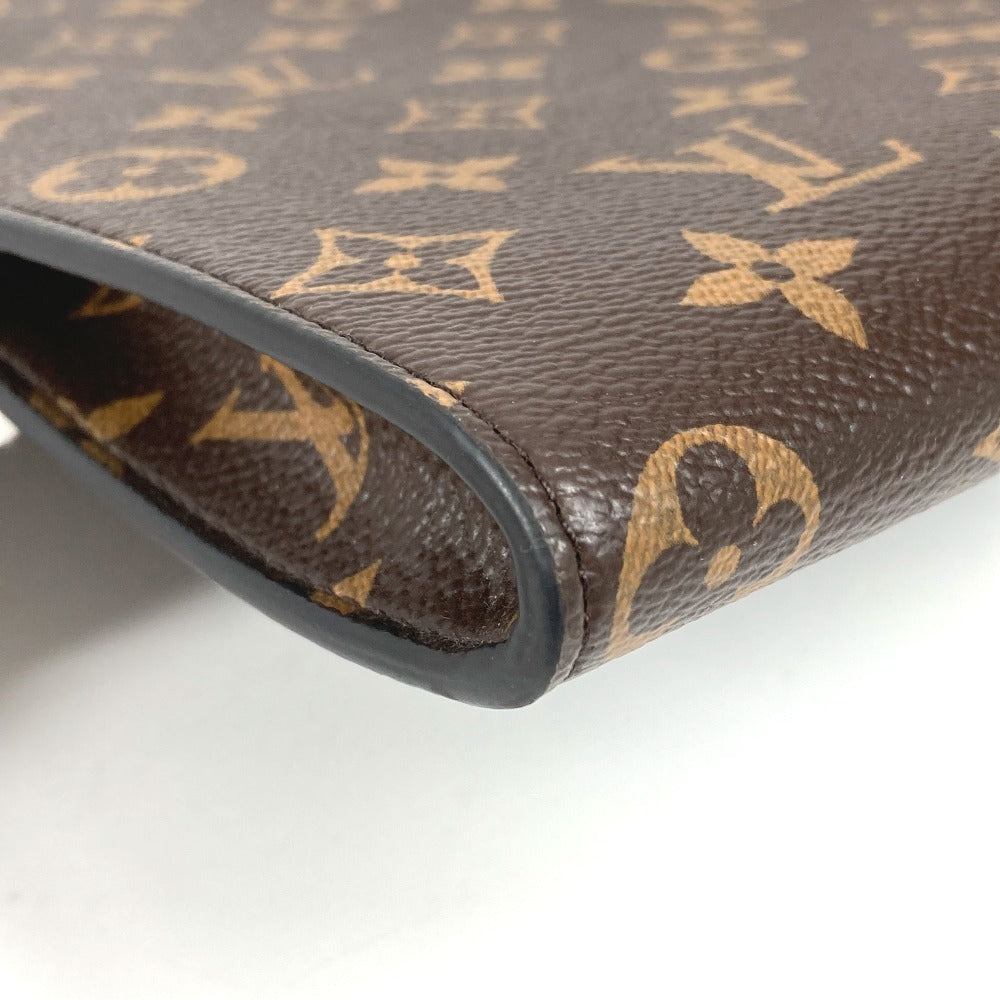 LOUIS VUITTON M82540 モノグラム ポシェット・ジュール カバン ポーチ セカンドバッグ L字ファスナー クラッチバッグ モノグラムキャンバス ユニセックス ブラウン