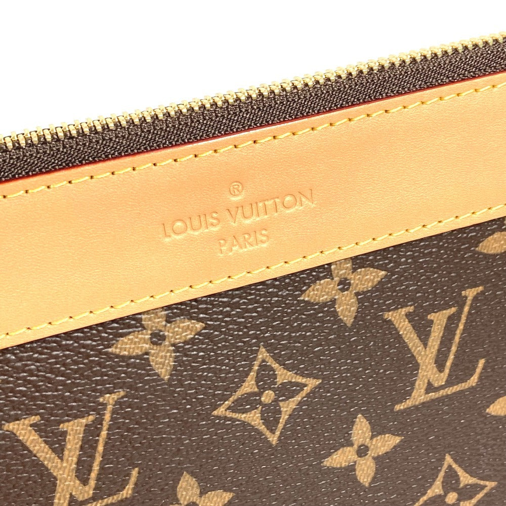 LOUIS VUITTON M82540 モノグラム ポシェット・ジュール カバン ポーチ セカンドバッグ L字ファスナー クラッチバッグ モノグラムキャンバス ユニセックス ブラウン