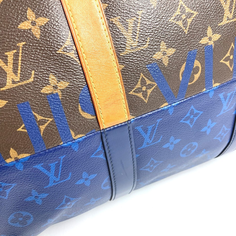 LOUIS VUITTON M43861 モノグラムスプリット バイカラー キーポルバンドリエール 50 カバン 旅行バッグ トラベルバッグ 2WAYバッグ ショルダーバッグ ボストンバッグ モノグラムキャンバス ユニセックス ブルー