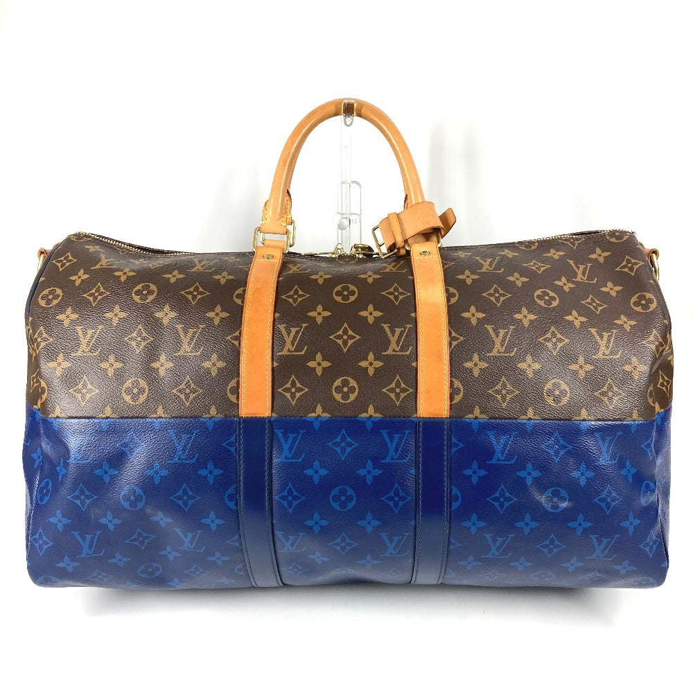 LOUIS VUITTON M43861 モノグラムスプリット バイカラー キーポルバンドリエール 50 カバン 旅行バッグ トラベルバッグ 2WAYバッグ ショルダーバッグ ボストンバッグ モノグラムキャンバス ユニセックス ブルー