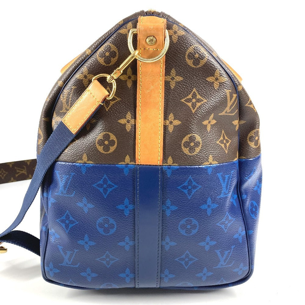 LOUIS VUITTON M43861 モノグラムスプリット バイカラー キーポルバンドリエール 50 カバン 旅行バッグ トラベルバッグ 2WAYバッグ ショルダーバッグ ボストンバッグ モノグラムキャンバス ユニセックス ブルー