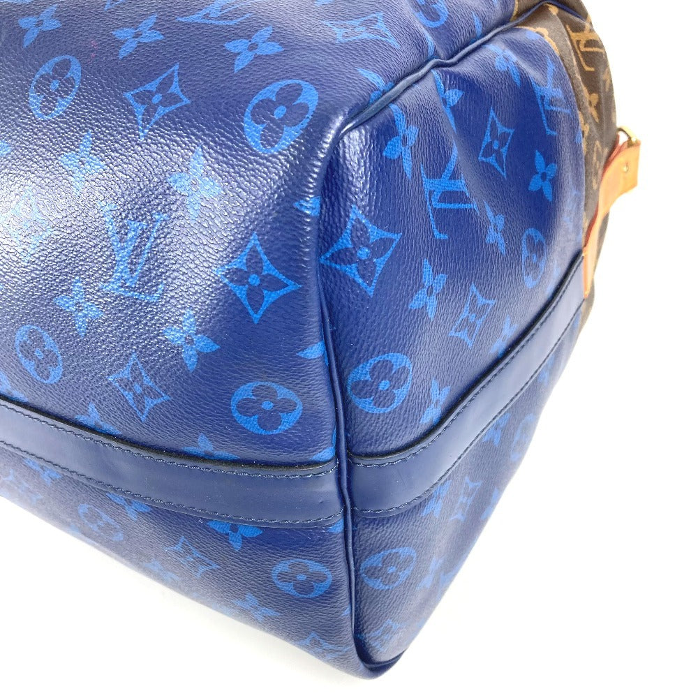 LOUIS VUITTON M43861 モノグラムスプリット バイカラー キーポルバンドリエール 50 カバン 旅行バッグ トラベルバッグ 2WAYバッグ ショルダーバッグ ボストンバッグ モノグラムキャンバス ユニセックス ブルー