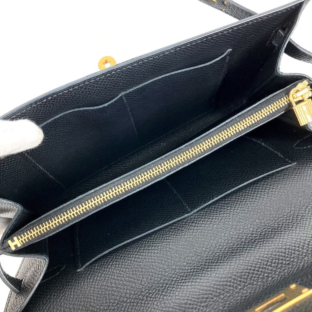 HERMES ショルダーウォレット ケリーウォレット ロング トゥーゴー カバン ショルダーバッグ ポシェット 長財布 エプソン ユニセックス ブラック