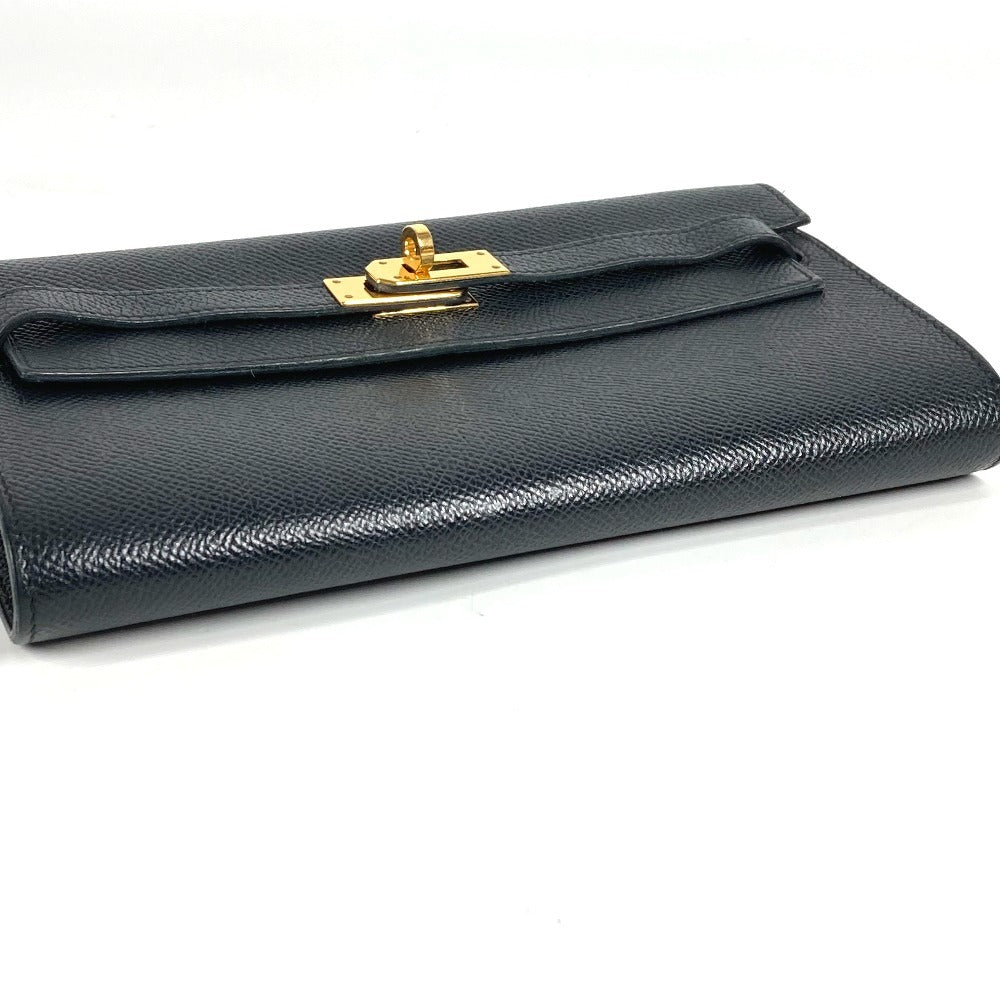 HERMES ショルダーウォレット ケリーウォレット ロング トゥーゴー カバン ショルダーバッグ ポシェット 長財布 エプソン ユニセックス ブラック