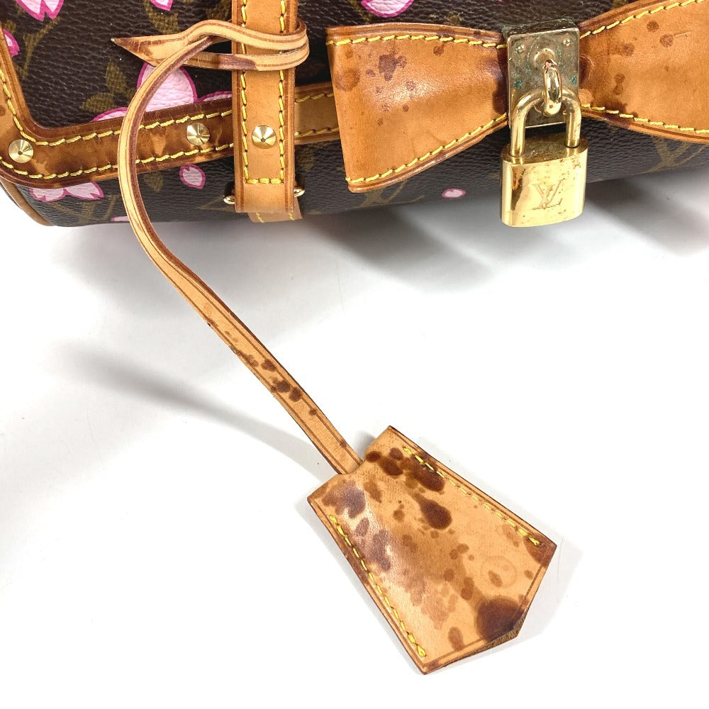 LOUIS VUITTON M92009 モノグラムチェリーブロッサム 村上隆 パピヨン トートバッグ カバン ショルダーバッグ ハンドバッグ モノグラムチェリーキャンバス レディース ブラウン