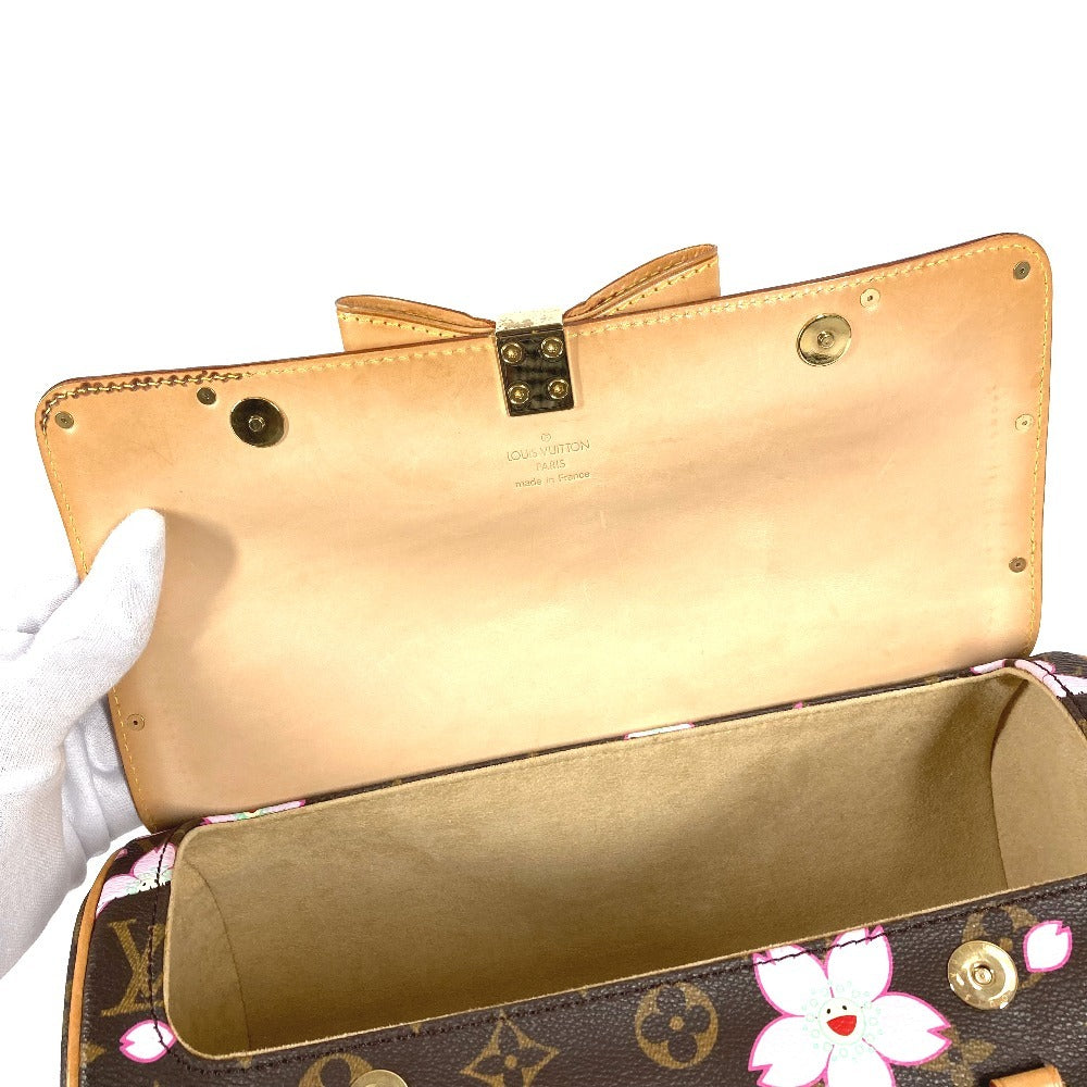 LOUIS VUITTON M92009 モノグラムチェリーブロッサム 村上隆 パピヨン トートバッグ カバン ショルダーバッグ ハンドバッグ モノグラムチェリーキャンバス レディース ブラウン