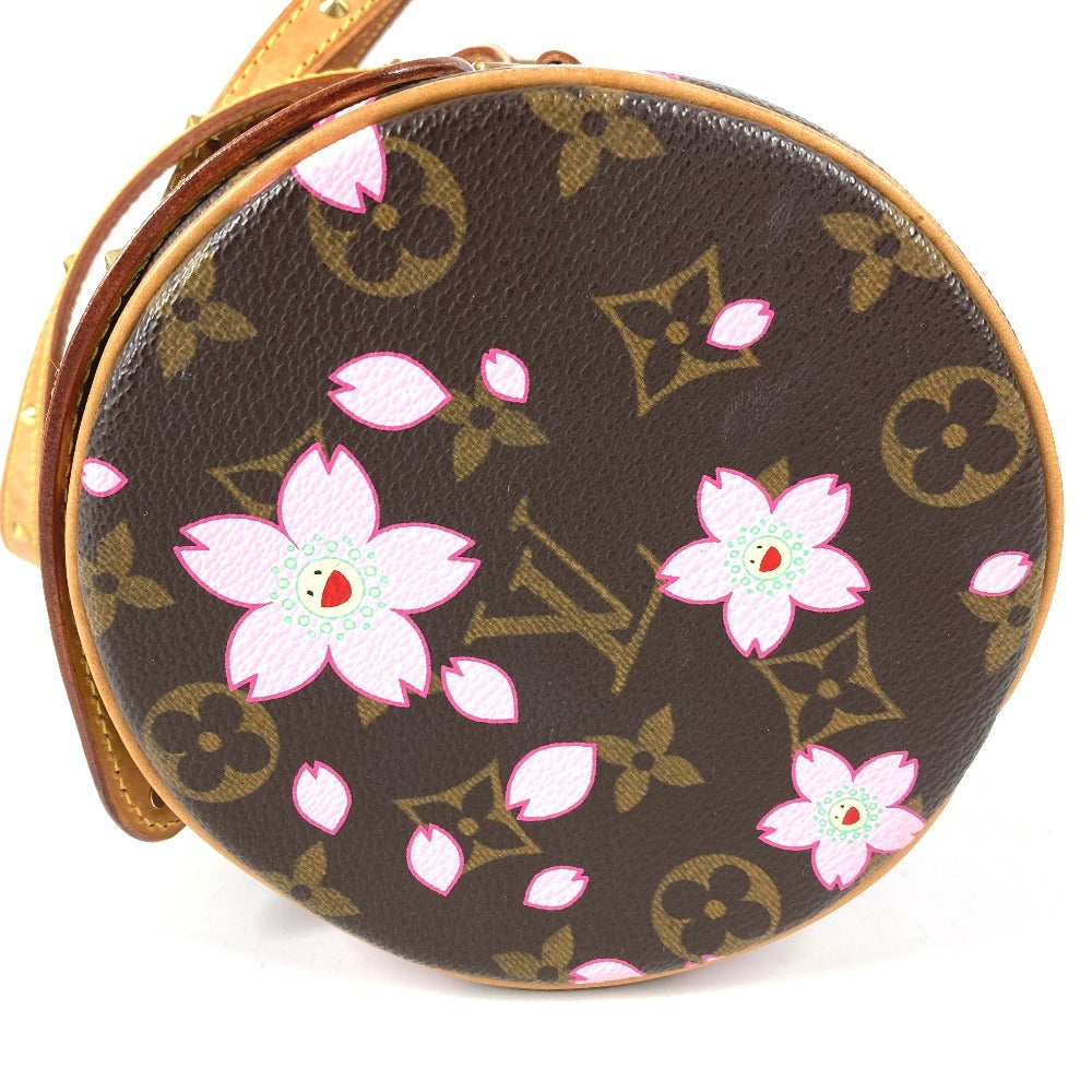 LOUIS VUITTON M92009 モノグラムチェリーブロッサム 村上隆 パピヨン トートバッグ カバン ショルダーバッグ ハンドバッグ モノグラムチェリーキャンバス レディース ブラウン