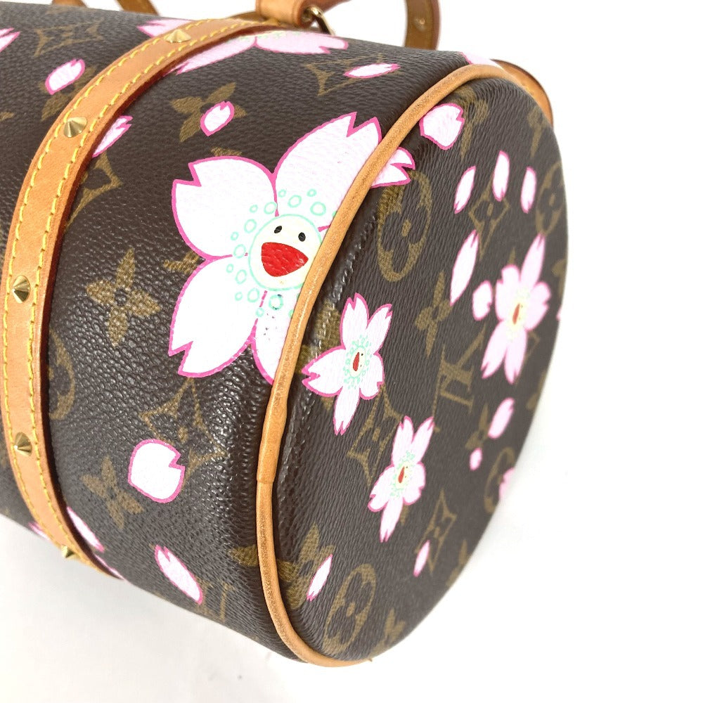 LOUIS VUITTON M92009 モノグラムチェリーブロッサム 村上隆 パピヨン トートバッグ カバン ショルダーバッグ ハンドバッグ モノグラムチェリーキャンバス レディース ブラウン
