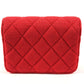 CHANEL キルティング ミニマトラッセ ミニ マトラッセ CC ココマーク ロゴ カバン 斜め掛け フラップ チェーンンバッグ ショルダーバッグ コットン レディース レッド
