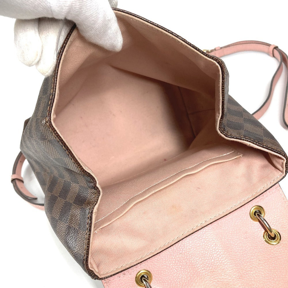LOUIS VUITTON N42262 Damier Crampton Handbag Backpack in Damier Canvas, Women's, Pink