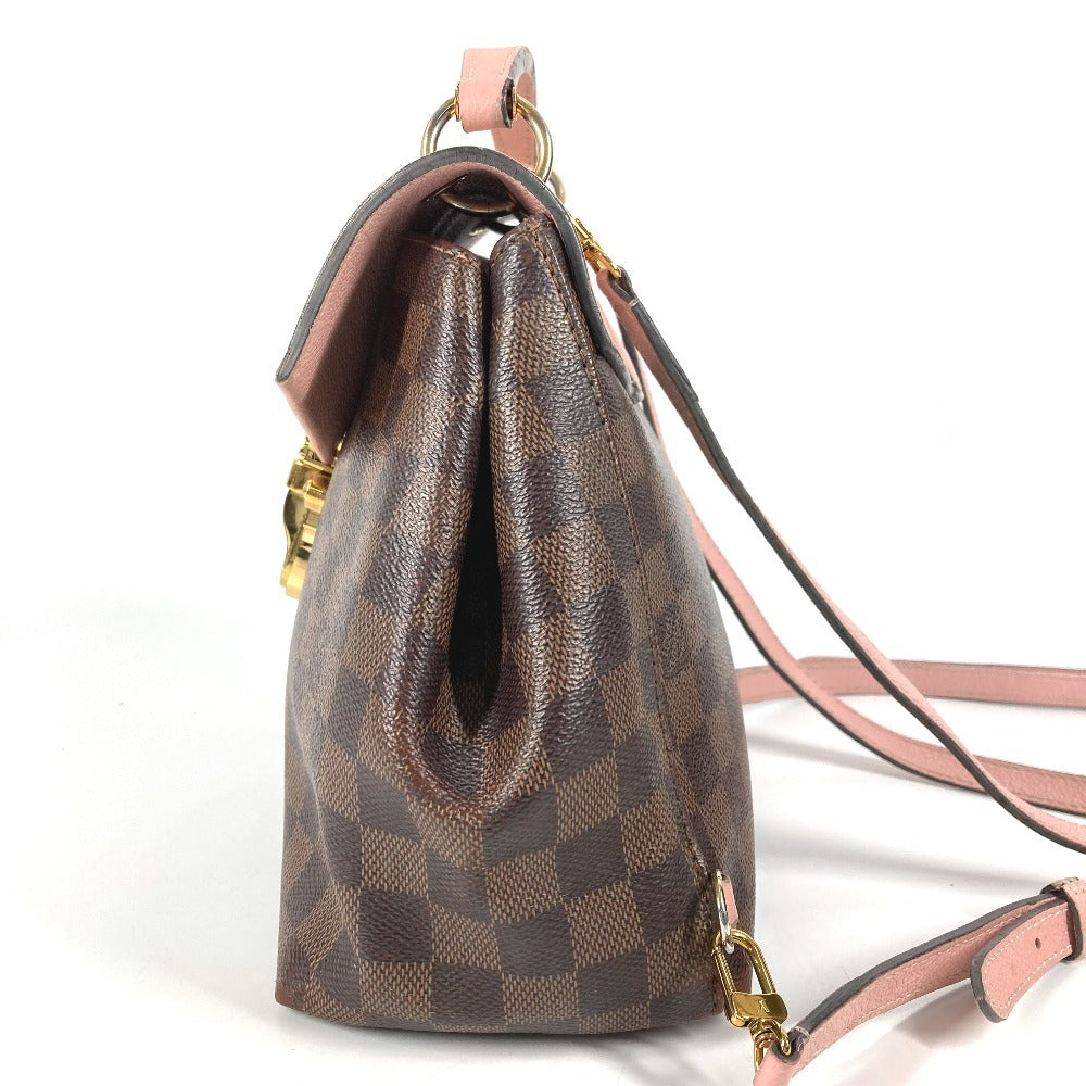 LOUIS VUITTON N42262 Damier Crampton Handbag Backpack in Damier Canvas, Women's, Pink