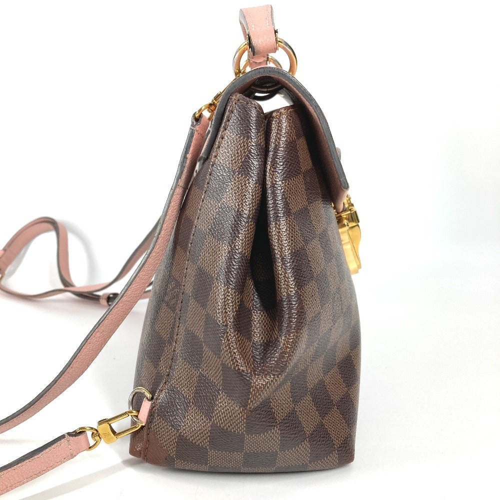 LOUIS VUITTON N42262 Damier Crampton Handbag Backpack in Damier Canvas, Women's, Pink