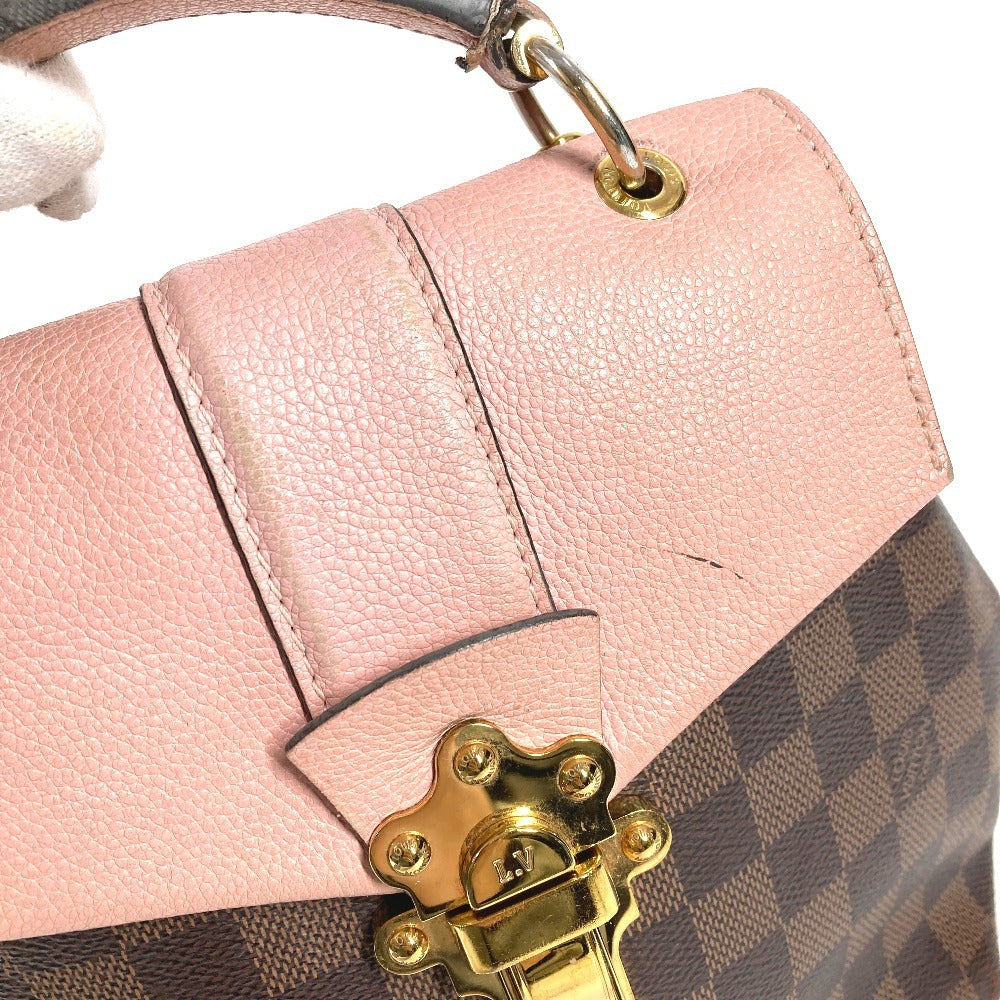 LOUIS VUITTON N42262 Damier Crampton Handbag Backpack in Damier Canvas, Women's, Pink