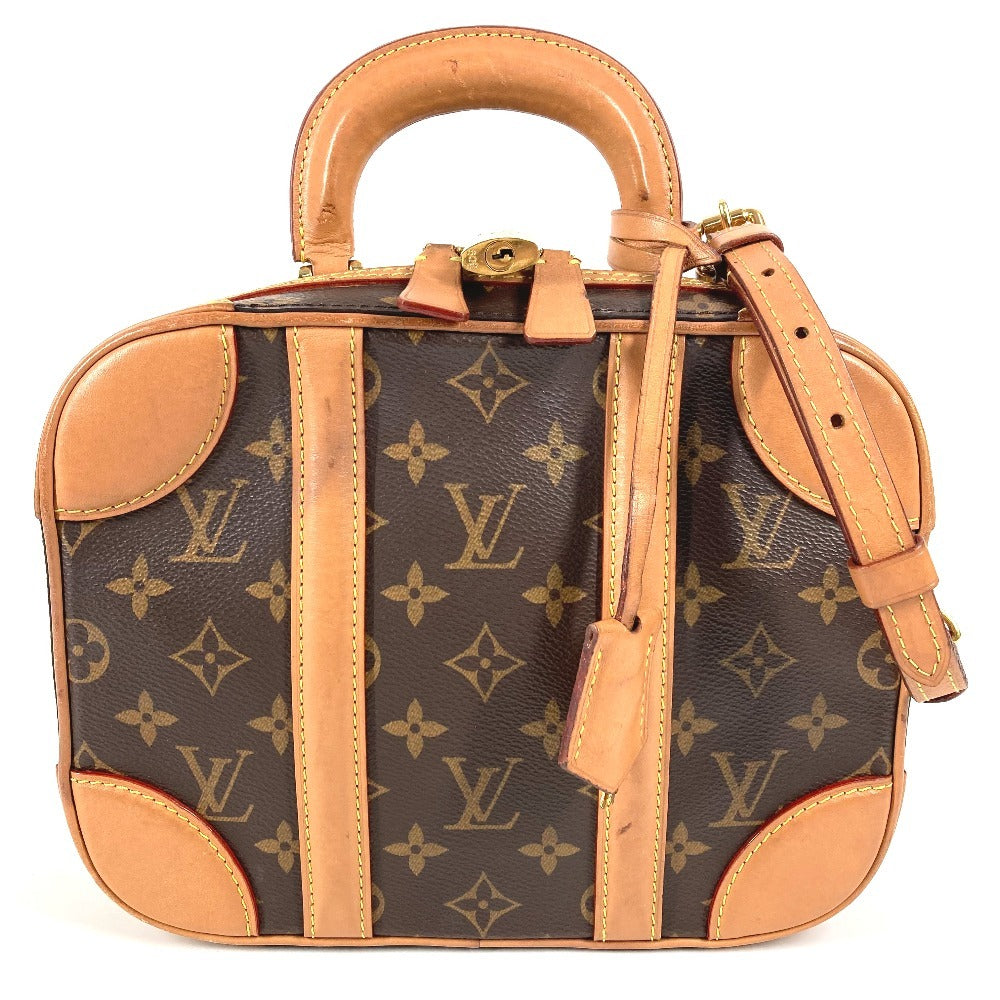 LOUIS VUITTON M44581 モノグラム ヴァリゼット PM ヴァリゼットPM トランク ハンドバッグ 斜め掛け 2WAYバッグ ショルダーバッグ ボストンバッグ モノグラムキャンバス ユニセックス ブラウン