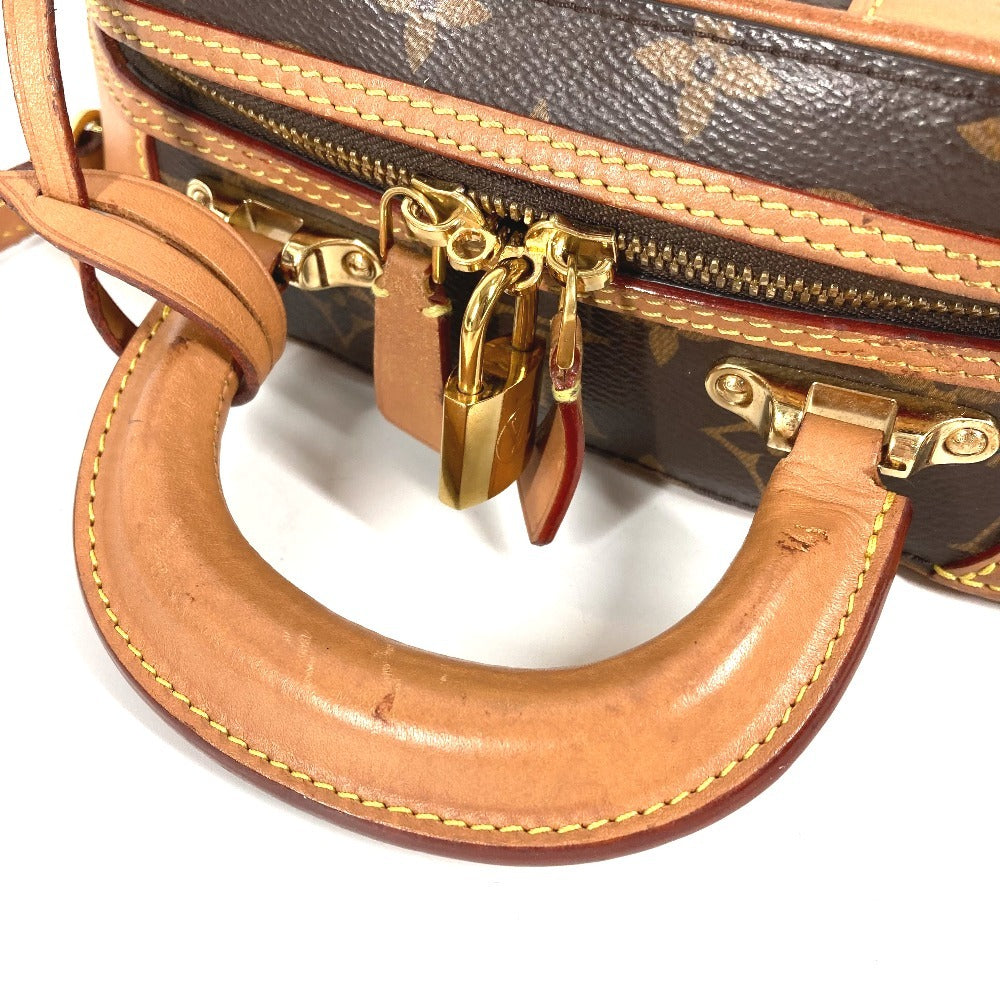 LOUIS VUITTON M44581 モノグラム ヴァリゼット PM ヴァリゼットPM トランク ハンドバッグ 斜め掛け 2WAYバッグ ショルダーバッグ ボストンバッグ モノグラムキャンバス ユニセックス ブラウン