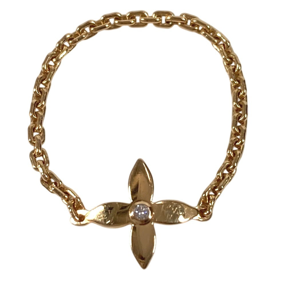 LOUIS VUITTON Q9K64I Diamond Berg Chain Idylle Blossom Ring, 18K Gold, Au750, Women's