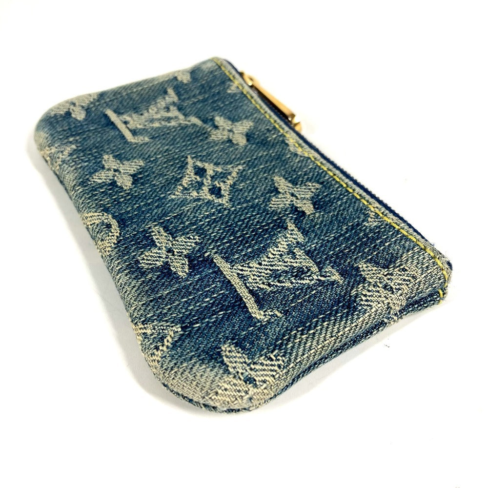 LOUIS VUITTON M95343 モノグラムデニム ポシェットクレ 財布 小銭入れ キーリング付き コインケース モノグラムデニム ユニセックス ブルー